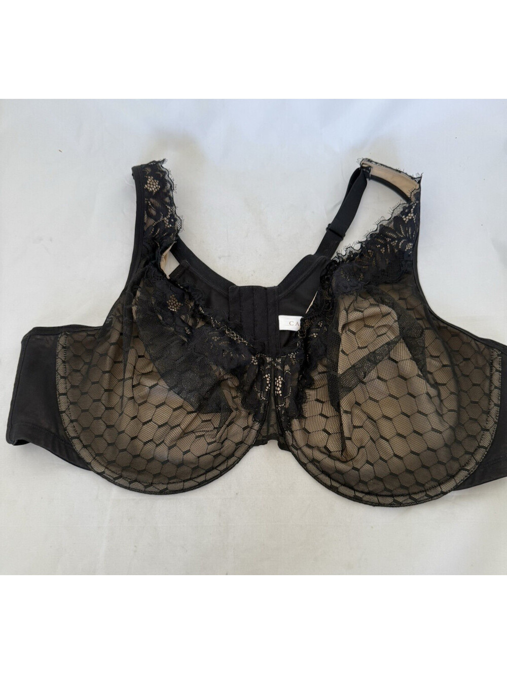 Cacique Modern Collection Bra Sz 50D Lightly Lined Balconette Black Lane Bryant